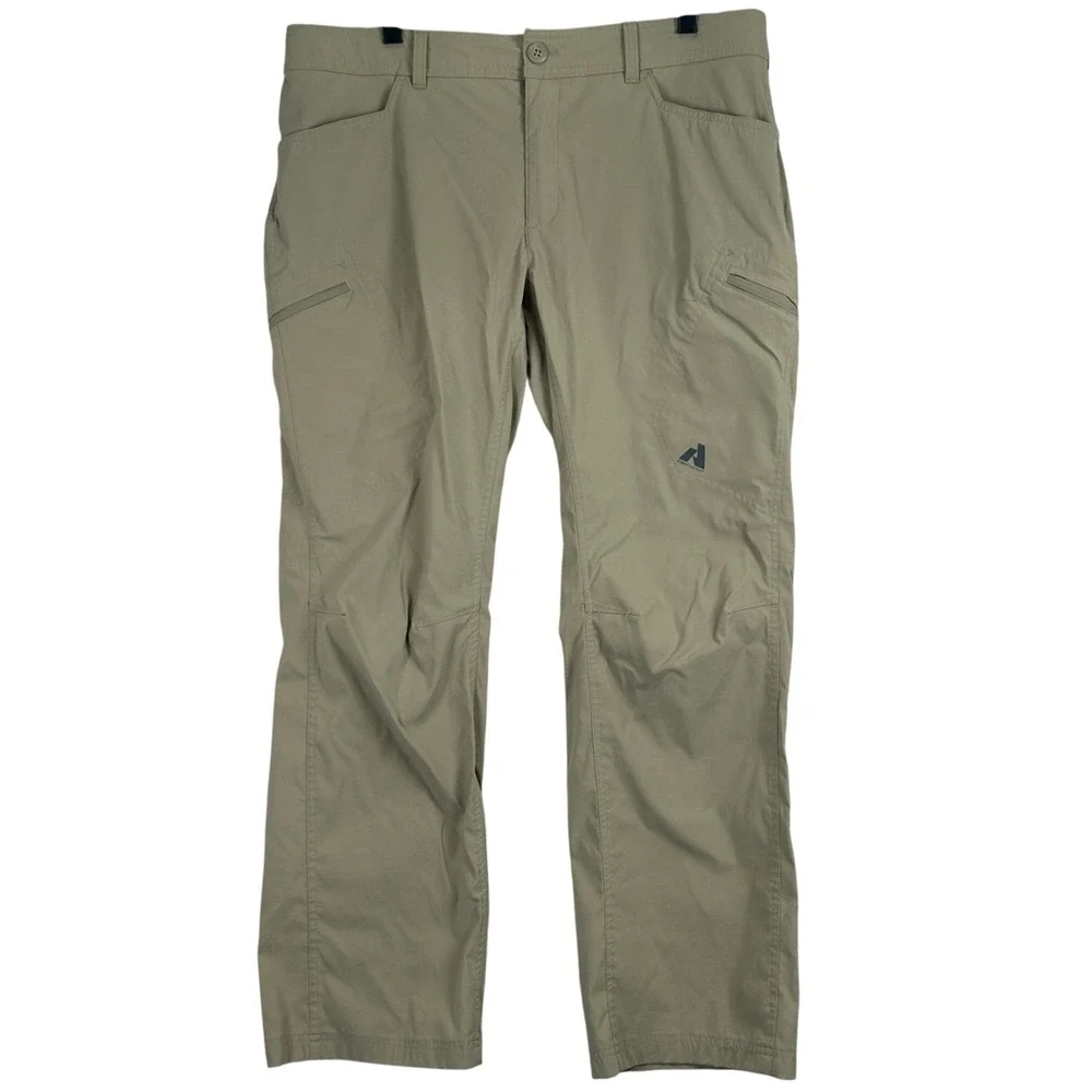 Eddie Bauer First Ascent Guide Pants Mens 38x32 Tan Hiking Technical Outdoor